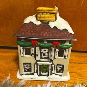 Lefton Colonial Village Vintage 1986 Tea Light House